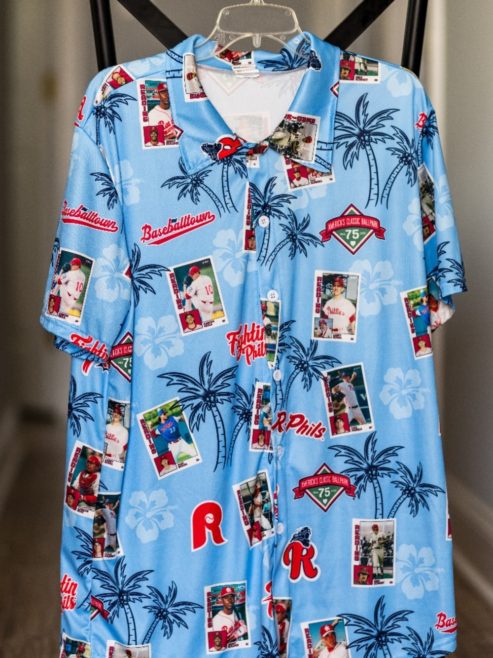 Philadelphia Phillies AA Reading Fightin Phils Hawaiian Shirt Men's XL